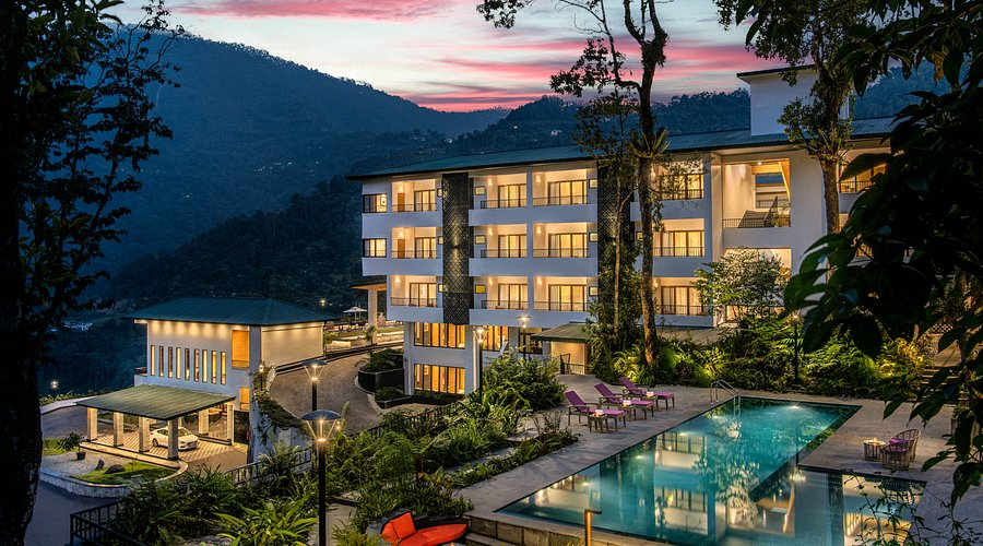 Vivanta Sikkim exterior at dusk